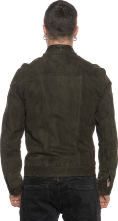 Bomber-Napoli---Bomber-Uomo-Verde-in-vera-pelle-camoscio
