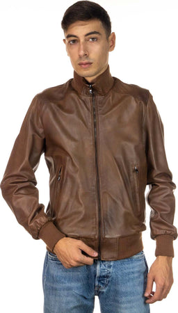 Bomber-Uomo---Bomber-Uomo-Cuoio-in-vera-pelle