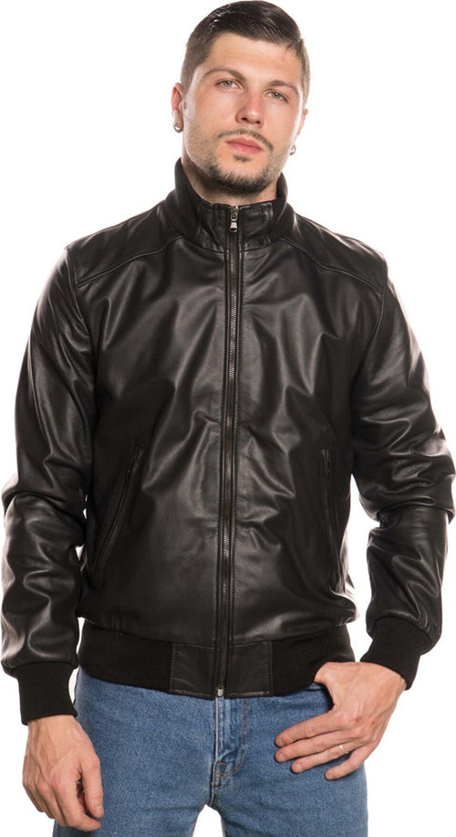 Bomber-Uomo---Bomber-Uomo-Nero-in-vera-pelle