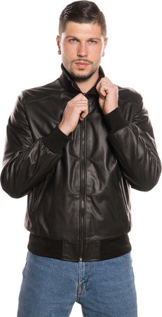 Bomber-Uomo---Bomber-Uomo-Nero-in-vera-pelle