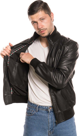 Bomber-Uomo---Bomber-Uomo-Nero-in-vera-pelle