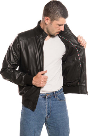 Bomber-Uomo---Bomber-Uomo-Nero-in-vera-pelle