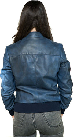 Bomber-Vittoria---Bomber-Donna-Blu-in-vera-pelle