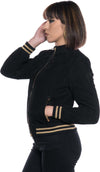 Bomber-Vittoria---Bomber-Donna-Nero-in-vera-pelle-Camoscio