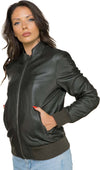 Bomber-Vittoria---Bomber-Donna-Verde-in-vera-pelle