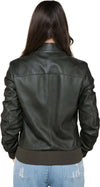 Bomber-Vittoria---Bomber-Donna-Verde-in-vera-pelle