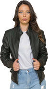 Bomber-Vittoria---Bomber-Donna-Verde-in-vera-pelle