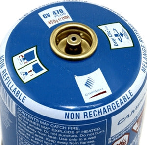 Bomboletta a gas con valvola da 450 gr, cartuccia di ricambio per fornello e Barbecue Sport e tempo libero/Attività ricreative all'aperto/Camping e outdoor/Cucine e accessori da campeggio/Accessori per cucina/Bombole di ricambio La Zappa - Altamura, Commerciovirtuoso.it