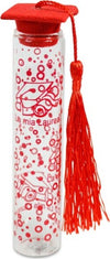 Bomboniera-Ampolla-In-Vetro-Con-Tappo-In-Sughero-Per-Laurea-Cappello-Tocco-Rosso