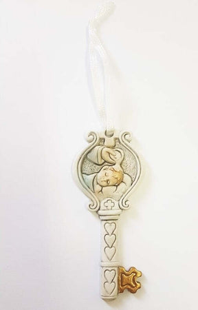 BOMBONIERA BOMBONIERE PER BATTESIMO ACQUA BAMBINO BIANCO ORO CERAMICA APPENDINO Casa e cucina/Hobby creativi/Materiali per hobby creativi/Forniture per feste/Bomboniere Trade Shop italia - Napoli, Commerciovirtuoso.it