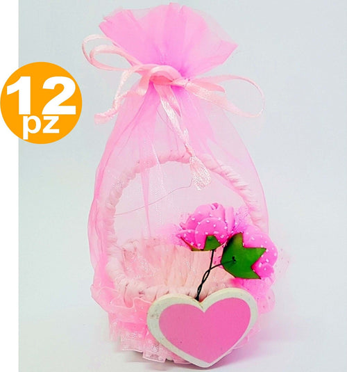 Bomboniera Cestino Rosa Cuore Sacchetto Organza Portaconfetti Nascita Battesimo Casa e cucina/Hobby creativi/Materiali per hobby creativi/Forniture per feste/Bomboniere Trade Shop italia - Napoli, Commerciovirtuoso.it