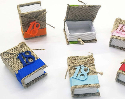 Bomboniera Libro 12 Pezzi Juta 18 Anni Bomboniere Portaconfetti Porta Confetti Casa e cucina/Hobby creativi/Materiali per hobby creativi/Forniture per feste/Bomboniere Trade Shop italia - Napoli, Commerciovirtuoso.it