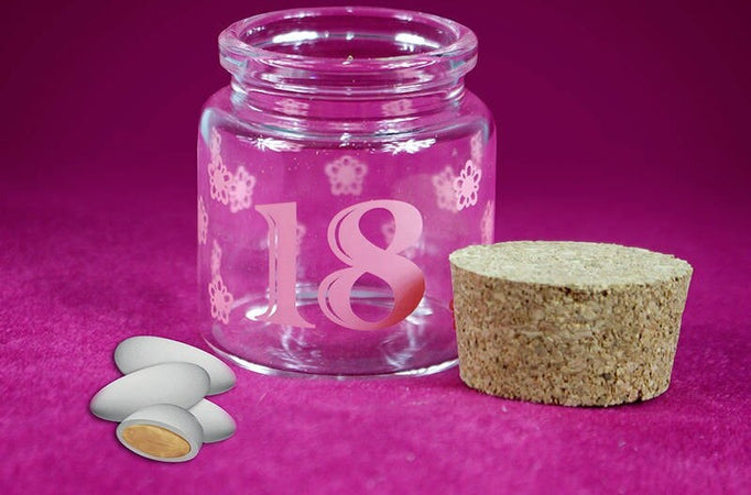 12 BOMBONIERA 18 ANNI DICIOTTESIMO COMPLEANNO BARATTOLO IN VETRO TAPPO SUGHERO Casa e cucina/Hobby creativi/Materiali per hobby creativi/Forniture per feste/Bomboniere Trade Shop italia - Napoli, Commerciovirtuoso.it