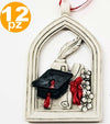 Bomboniera-Pergamena-Arco-Laurea-Cappello-Calamaio-Fortuna-Rosso-Bianco-Appendino