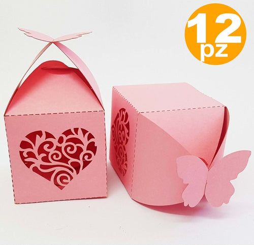 BOMBONIERA SCATOLA CUORE FARFALLA ROSA PORTACONFETTI MATRIMONI NASCITA BATTESIMO Casa e cucina/Hobby creativi/Materiali per hobby creativi/Forniture per feste/Bomboniere Trade Shop italia - Napoli, Commerciovirtuoso.it