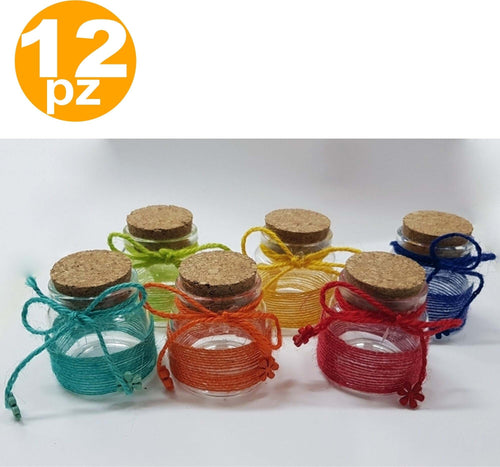 BOMBONIERE AMPOLLA COLORATE VETRO TAPPO SUGHERO NASTRO PORTACONFETTI MATRIMONIO Casa e cucina/Hobby creativi/Materiali per hobby creativi/Forniture per feste/Bomboniere Trade Shop italia - Napoli, Commerciovirtuoso.it