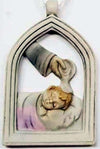 Bomboniere-Battesimo-Bambina-Arco-Simbolo-Sacro-Acqua-Santa-Ceramica-Appendino