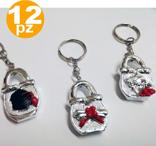 12 BOMBONIERE LUCCHETTO ARGENTO LAUREA METALLO PORTAFORTUNA CONFETTI PORTACHIAVI Casa e cucina/Hobby creativi/Materiali per hobby creativi/Forniture per feste/Bomboniere Trade Shop italia - Napoli, Commerciovirtuoso.it