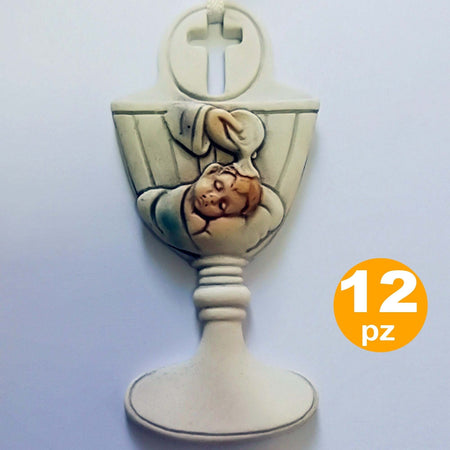 12 BOMBONIERE BATTESIMO BAMBINO CALICE ACQUA SANTA BIANCO CERAMICA APPENDINO Casa e cucina/Hobby creativi/Materiali per hobby creativi/Forniture per feste/Bomboniere Trade Shop italia - Napoli, Commerciovirtuoso.it