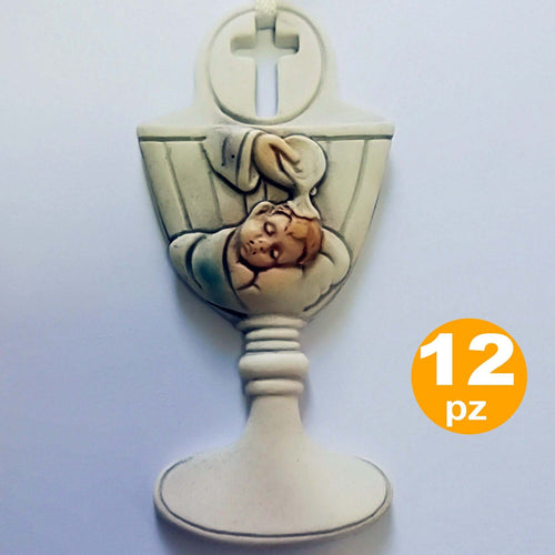 12 BOMBONIERE BATTESIMO BAMBINO CALICE ACQUA SANTA BIANCO CERAMICA APPENDINO Casa e cucina/Hobby creativi/Materiali per hobby creativi/Forniture per feste/Bomboniere Trade Shop italia - Napoli, Commerciovirtuoso.it