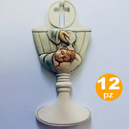 Bomboniere-Per-Battesimo-Bambino-Calice-Acqua-Santa-Bianco-Ceramica-Appendino