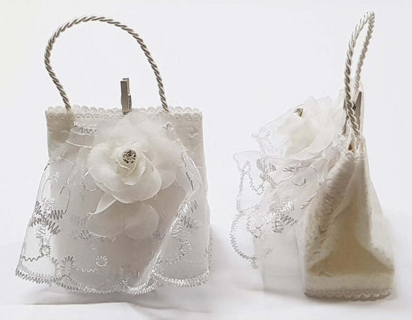 12 BOMBONIERE SACCHETTO BUSTINA BIANCO FIORE GLITTER PORTA CONFETTI MATRIMONIO Casa e cucina/Hobby creativi/Materiali per hobby creativi/Forniture per feste/Bomboniere Trade Shop italia - Napoli, Commerciovirtuoso.it