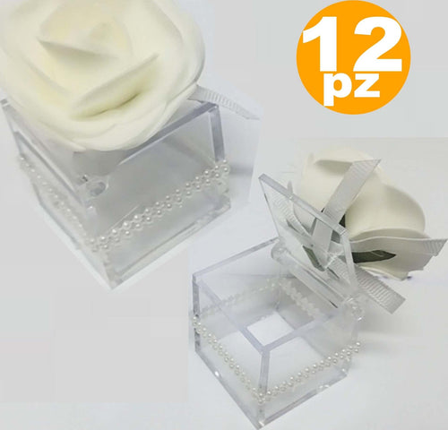 Bomboniere Scatola Con Rosa Bianca Perle Cubo 4.5cm Portaconfetti Per Matrimonio Casa e cucina/Hobby creativi/Materiali per hobby creativi/Forniture per feste/Bomboniere Trade Shop italia - Napoli, Commerciovirtuoso.it