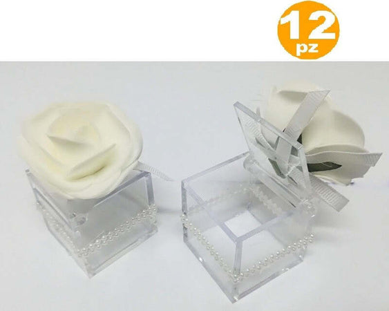Bomboniere Scatola Con Rosa Bianca Perle Cubo 4.5cm Portaconfetti Per Matrimonio Casa e cucina/Hobby creativi/Materiali per hobby creativi/Forniture per feste/Bomboniere Trade Shop italia - Napoli, Commerciovirtuoso.it