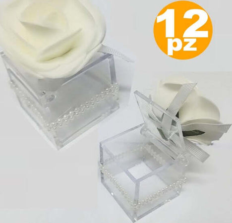 Bomboniere Scatola Con Rosa Bianca Perle Cubo 4.5cm Portaconfetti Per Matrimonio Casa e cucina/Hobby creativi/Materiali per hobby creativi/Forniture per feste/Bomboniere Trade Shop italia - Napoli, Commerciovirtuoso.it