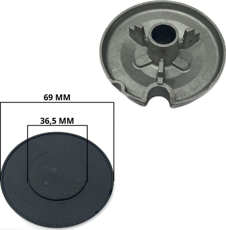 BOMPANI BRUCIATORE + PIATTELLO SPARTIFIAMMA CUCINA SEMIRAPIDO ( MEDIO ) Casa e cucina/Utensili da cucina/Bruciatori da cucina Rossi Ricambi - Venetico Marina, Commerciovirtuoso.it