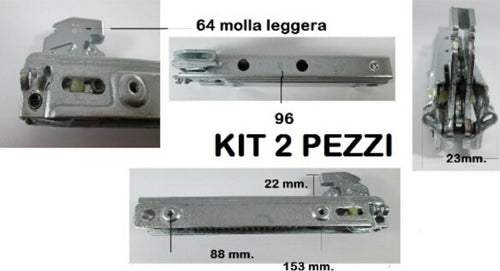 BOMPANI COPPIA CERNIERE MOLLE FORNO MODELLO COMPACT M00391223 LUNGA mm.153 Casa e cucina/Grandi elettrodomestici/Accessori e parti di ricambio/Ricambi e accessori per forni/Finiture e manopole per forni Rossi Ricambi - Venetico Marina, Commerciovirtuoso.it