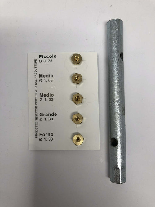 BOMPANI UGELLI INIETTORI CUCINA 6MB 4 FUOCHI + FORNO GAS METANO + CHIAVE A TUBO  6/7 Casa e cucina/Utensili da cucina/Bruciatori da cucina Rossi Ricambi - Venetico Marina, Commerciovirtuoso.it