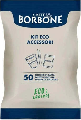 Borbone-Kit-Accessori-Caffe-Eco-50/50/50-Bicchieri/palette/zucchero