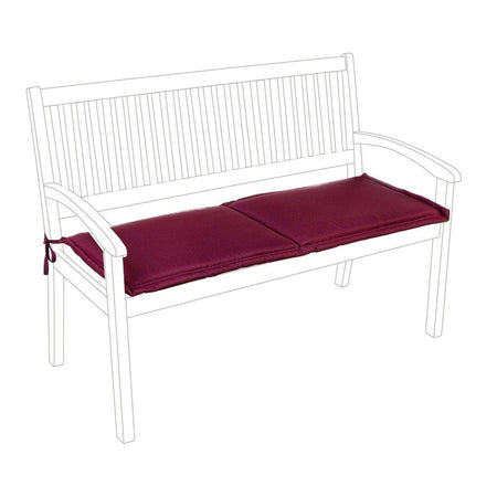 Cuscino per panca a 2 posti, idrorepellente e sfoderabile cerniera lampo, da 115 x 47 cm