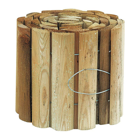 Bordura per aiuole in legno "Lasa" di pino naturale per recinzioni giardino e terrazzo