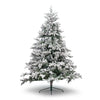 Albero di Natale Innevato Bormio in PE Effetto Real Touch + Flock di Altissima qualità