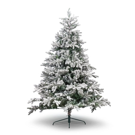 Albero di Natale Innevato "Bormio" in PE Effetto Real Touch + Flock di Altissima qualità