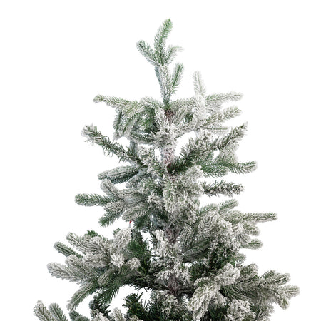 Albero di Natale Innevato "Bormio" in PE Effetto Real Touch + Flock di Altissima qualità