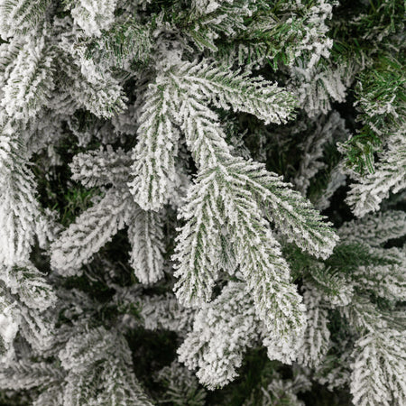 Albero di Natale Innevato "Bormio" in PE Effetto Real Touch + Flock di Altissima qualità