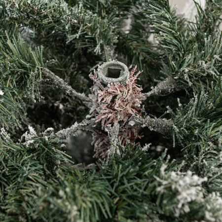 Albero di Natale Innevato "Bormio" in PE Effetto Real Touch + Flock di Altissima qualità