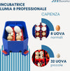 Borotto-LUMIA-8-Automatica---Incubatrice-per-Uova-Professionale-Brevettata,-con-Girauova-Automatico---per-8-Uova-Medio/Grandi-o-32-Uova-Piccole