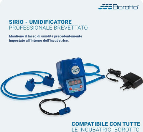 Borotto-Lumia-8-Expert---Incubatrice-per-Uova-Professionale-Brevettata,-Materiale-Termoisolante-con-Antibatterico,-con-Umidificatore-Automatico-Sirio---per-8-Uova-Medio/Grandi-o-32-Uova-Piccole