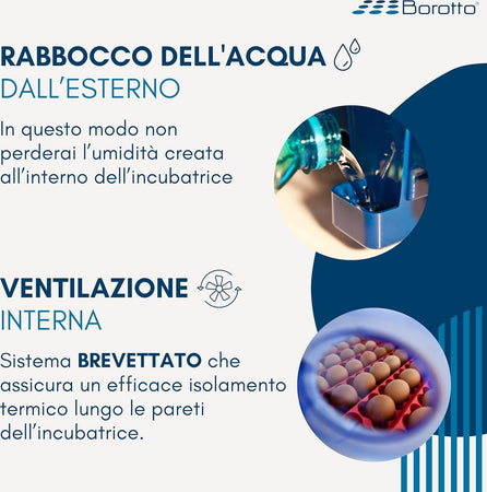 Borotto-REAL-24-Automatica---Incubatrice-per-uova-automatica-Professionale-Brevettata,-con-Girauova-Automatico---per-24-Uova-o-96-Uova-Piccole