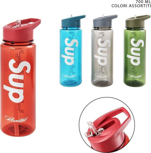 Borraccia In Plastica Colorata 700ml Casa Sport Fitness Colori Assortiti 0221075 Sport e tempo libero/Attività ricreative all'aperto/Ciclismo/Accessori/Borracce Trade Shop italia - Napoli, Commerciovirtuoso.it