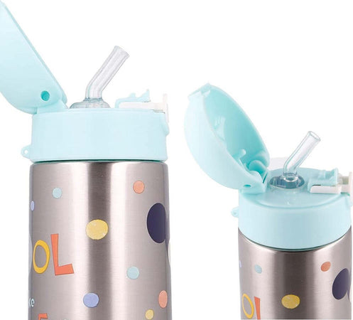 Borraccia-Pop-Up-Bottiglia-In-Acciaio-Topolino-Con-Cannuccia-530-Ml-Mickey-Mouse