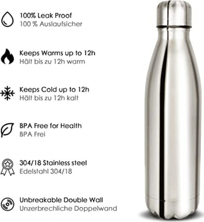Borraccia Sportiva 750 Ml Acciaio Inox Doppia Parete Per Sport Scuola Ufficio Cancelleria e prodotti per ufficio/Scuola e materiale didattico/Materiale scolastico/Portapranzo e borracce/Borracce Trade Shop italia - Napoli, Commerciovirtuoso.it