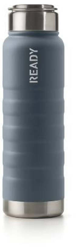 Borraccia Termica Grigia In Acciaio Inox Intempo Borraccia Termica Ready 650ml Impugnatura Soft Touch E Fondo In Metallo