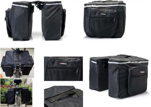 BORSA 4 TASCHE DA BICI BICICLETTA CON STRISCE RIFLETTENTI POSTERIORE PORTAPACCHI Sport e tempo libero/Attività ricreative all'aperto/Ciclismo/Accessori/Zaini borse e borse laterali bicicletta/Borse posteriori e bauletti Trade Shop italia - Napoli, Commerciovirtuoso.it