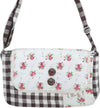 Borsa A Spalla Tessuto Bianca E Nera Borsa A Tracolla Con Cerniera 22 X16x 8 Cm Bottoni In Legno Con Zampette Moda/Donna/Borse/Borse a spalla Ideart - Valdilana, Commerciovirtuoso.it