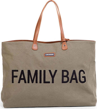 Borsa Childhome Family Bag in Canvas - Kaki Prima infanzia/Cambio del pannolino/Borse fasciatoio/Borse shopper La Casa Del Bebè - Napoli, Commerciovirtuoso.it
